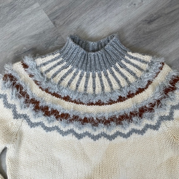 Lou & Grey Turtleneck Knit Fair Isle Sweater - Picture 5 of 8